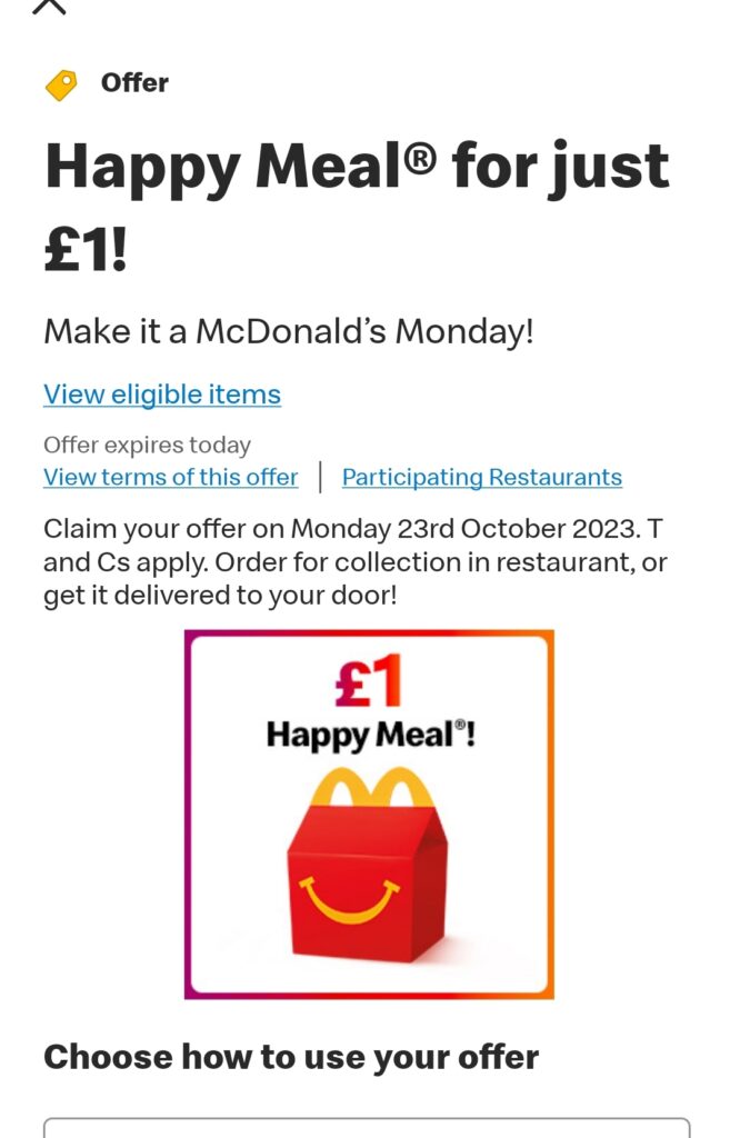 HOW TO GET MCDONALDS HAPPY MEALS ON SALE FOR JUST 1 EACH