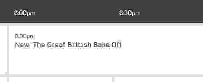 WHEN IS THE GREATE BRITISH BAKE OFF ON TV THIS WEEK 